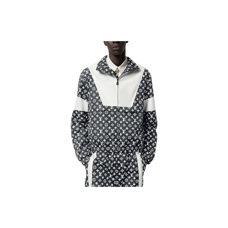 LOUIS VUITTON Monogram Printed Technical Track Top-3