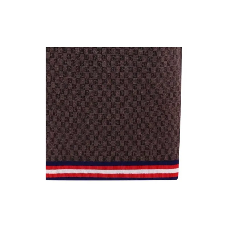 BALMAIN Monogram Pattern Merino Polo Shirt-5