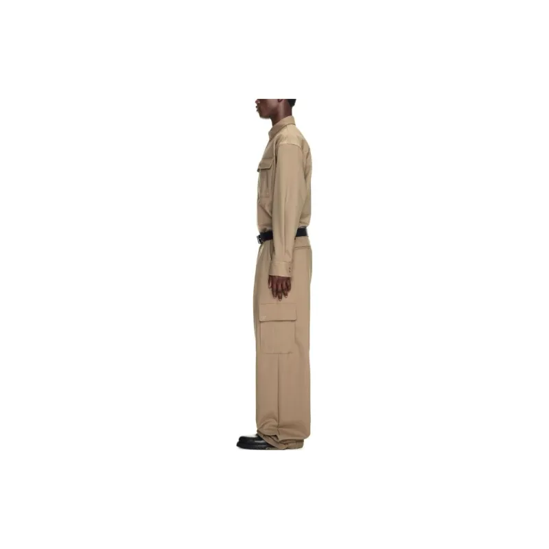 OFF WHITE Ow Emb Drill Wide leg Cargo Trousers-3