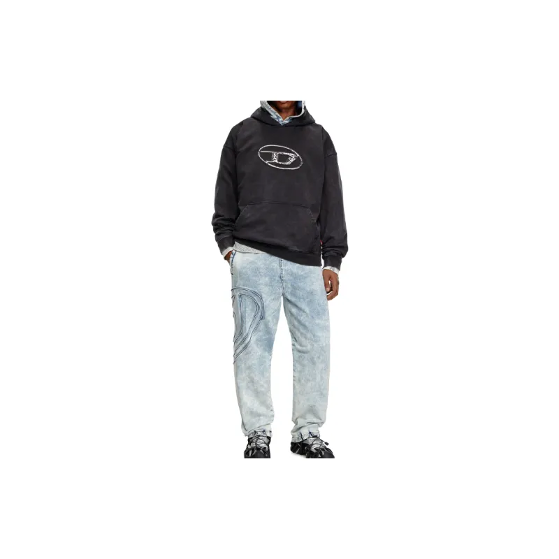 DIESEL Multi Layered Logo Print Hoodie-1