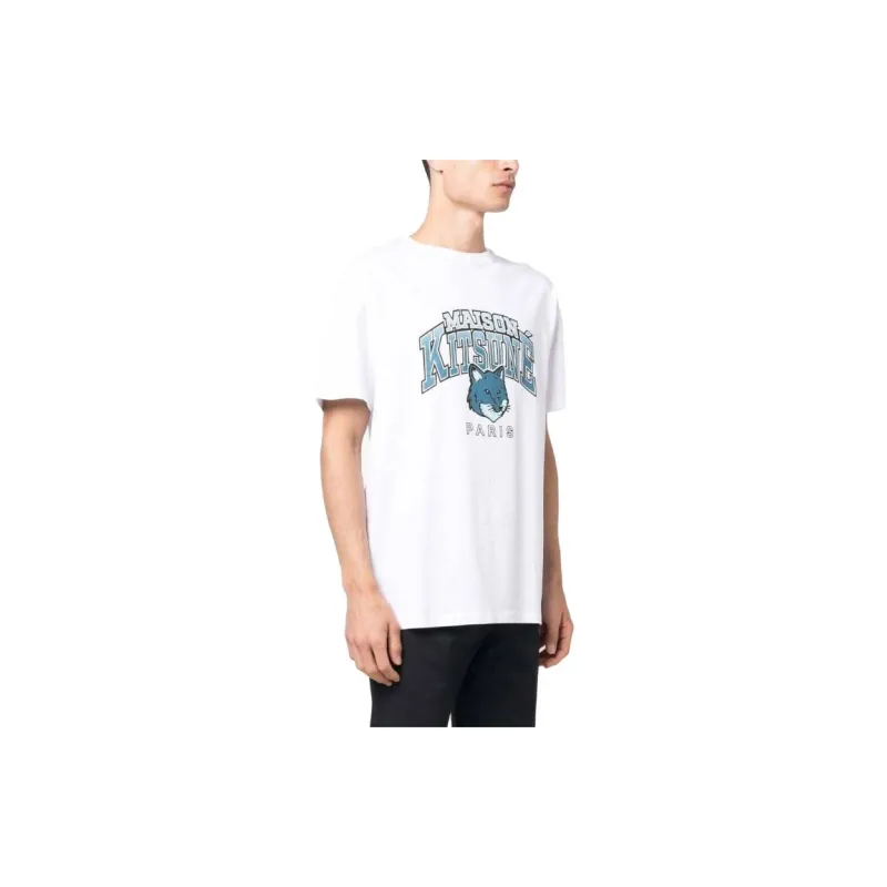 Maison Kitsune Logo print Cotton T shirt-1