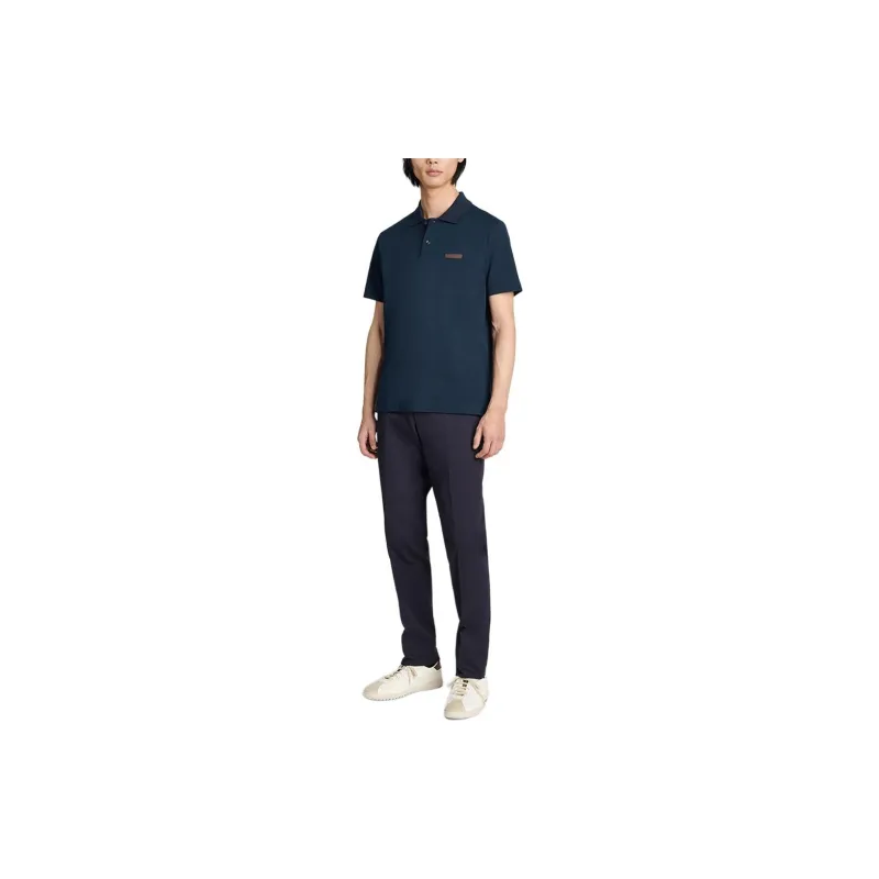 BERLUTI FW23 Polo Shirt Men's Atlantic Blue Color-1