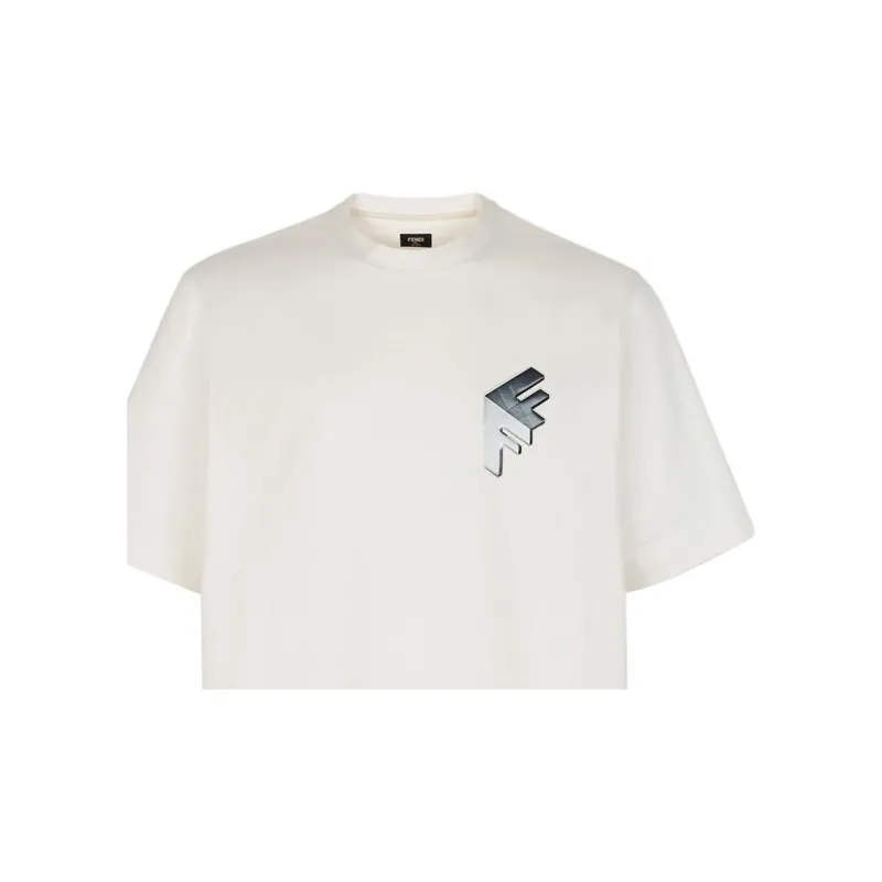 FENDI T Shirts Men White-6