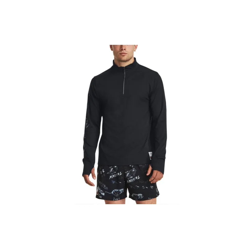 Under Armour RUN LAA T Shirt Men's Black-2