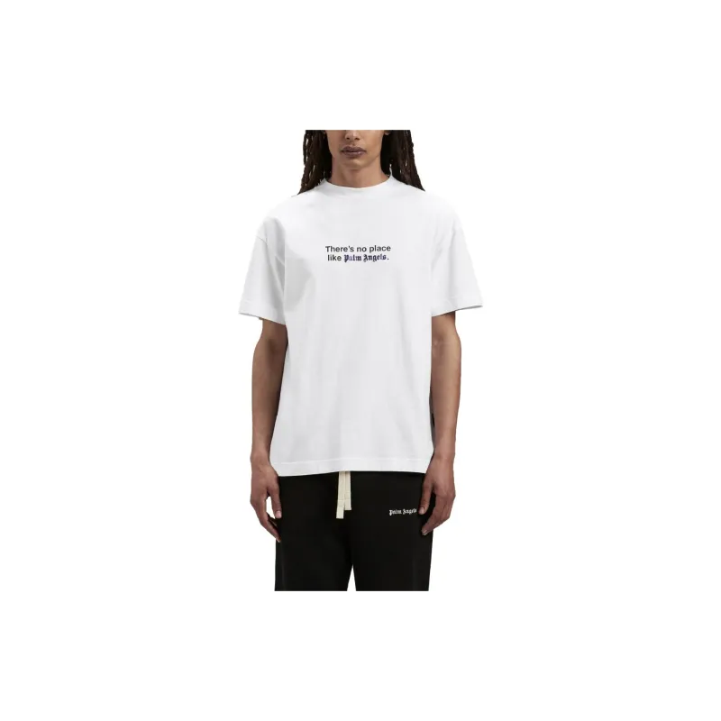 PALM ANGELS No Place Slogan print Cotton T shirt-1