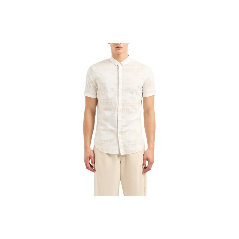 ARMANI EXCHANGE SS24 Shirt Men's Ecru-1