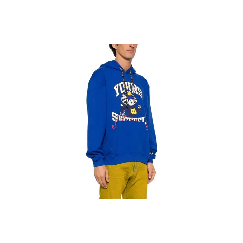 MSGM Graphic Printed Drawstring Hoodie-1