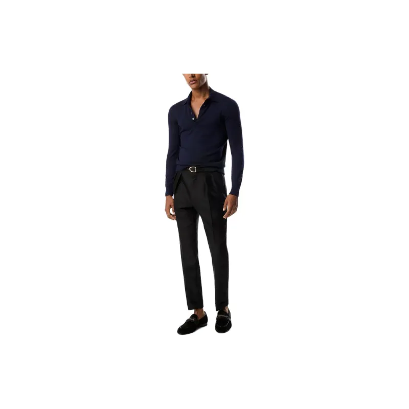 TOM FORD Long Sleeved Knitted Polo Shirt-1