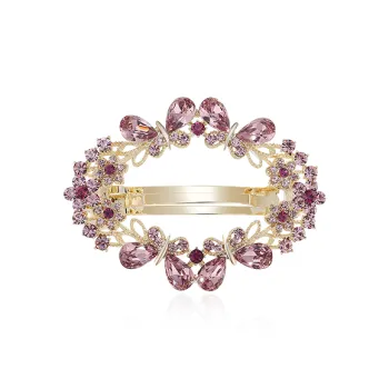 Yiru Butterfly Oval Alloy Hair Clips Women's