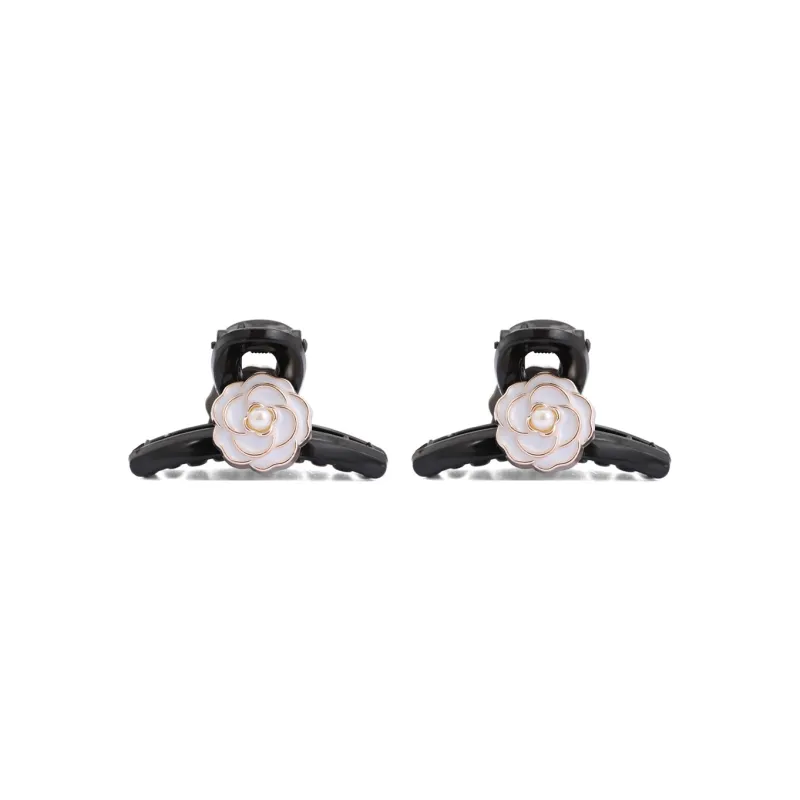 ZANC Acrylic Hair Clips Women's Black White-4