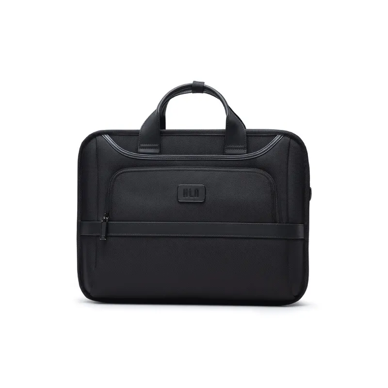 HLA Polyester Briefcase Handbag Shoulder Bag Regular Men's Black-0