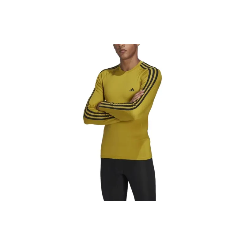 Adidas Techfit 3 Stripes Training Long Sleeve Tee-1