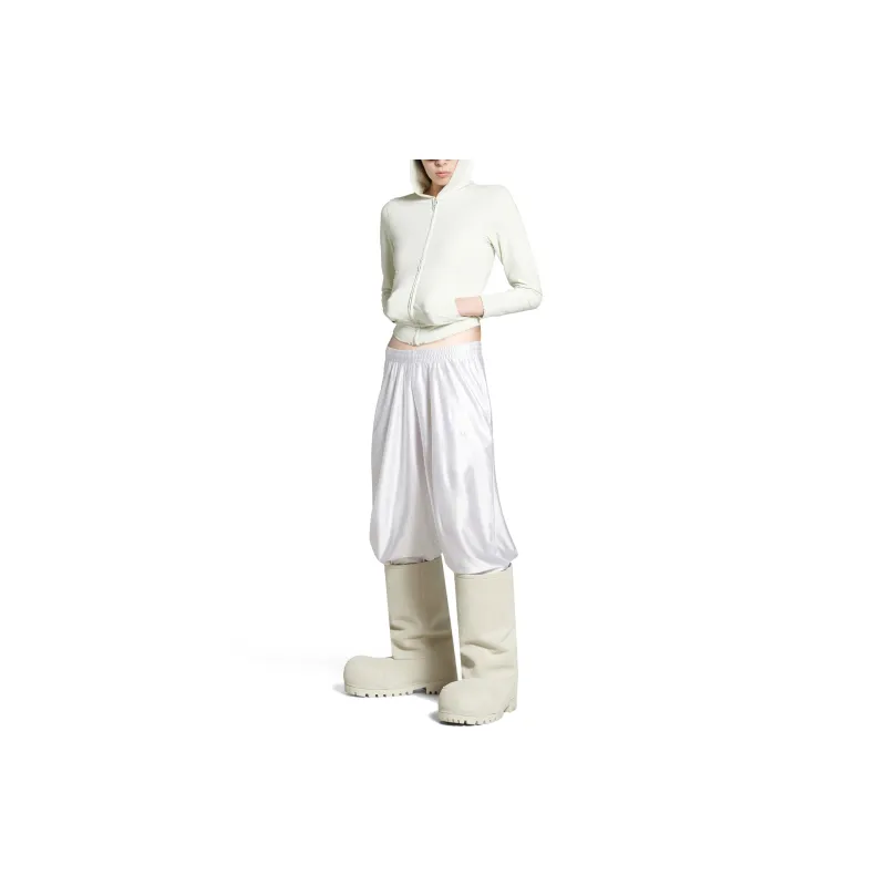 Balenciaga FW24 Knitted Sports Pants Loose Fit Style Unisex White-4