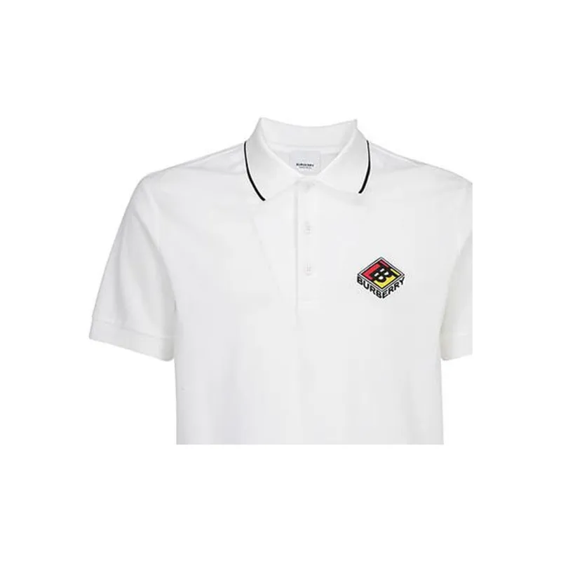Burberry Embroidered Graphic Logo Polo Shirt-2