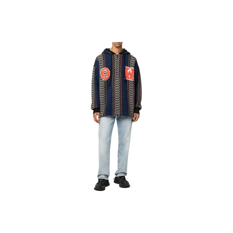 OFF-WHITE Baja Chunky Knit Hoodie -1