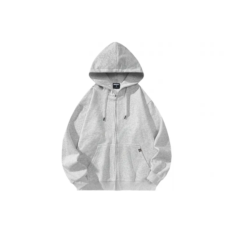 ZMOH Plain Net Series Cardigan Sweatshirt Unisex-4