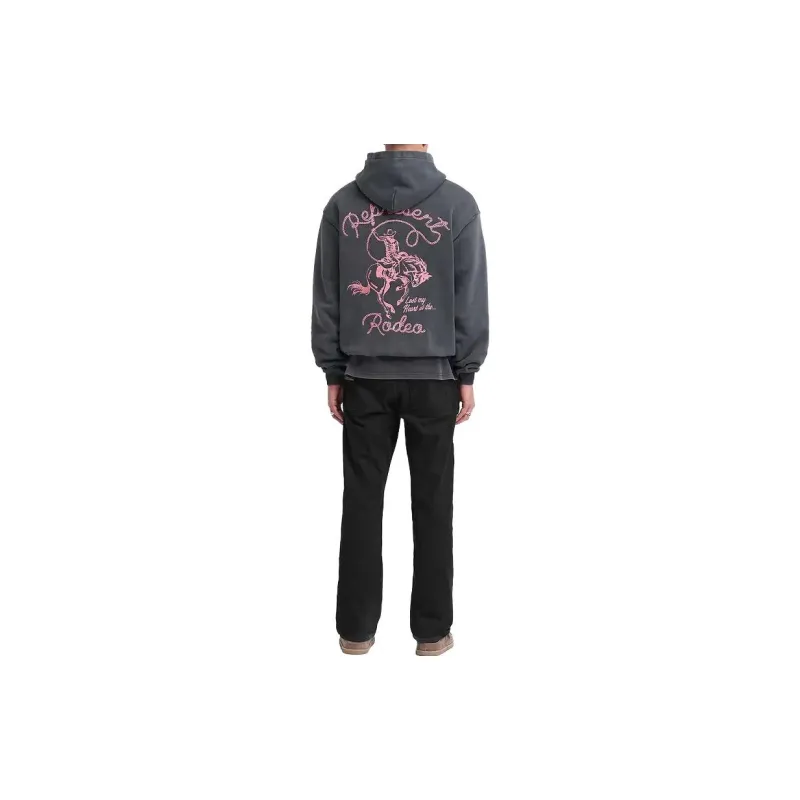 REPRESENT Chain Stitch Rodeo Hoodie Sweatshirt Men's Vintage Gray-5