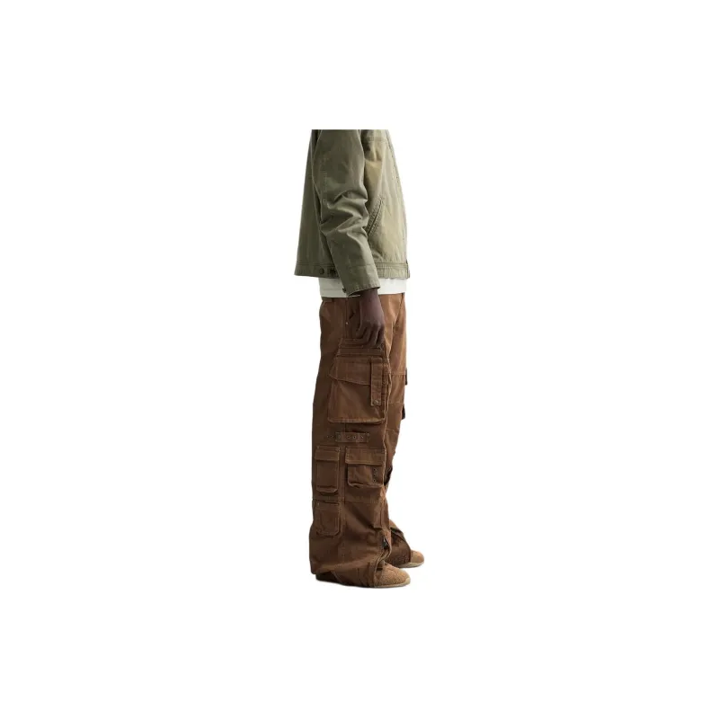 ZARA Cargo Pants Men Brown-4