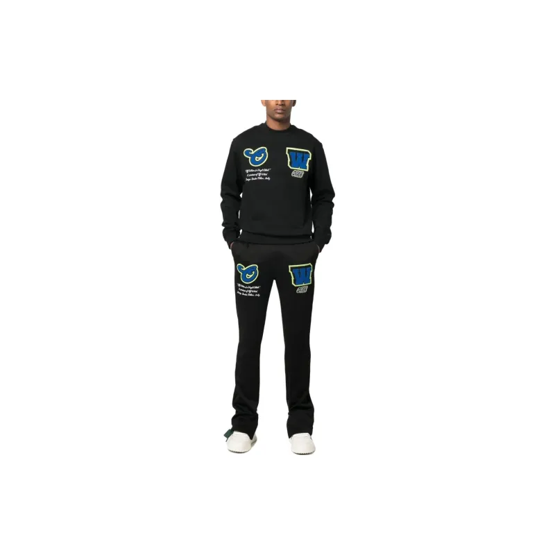 OFF-WHITE Knitted Sweatpants Men Black-1