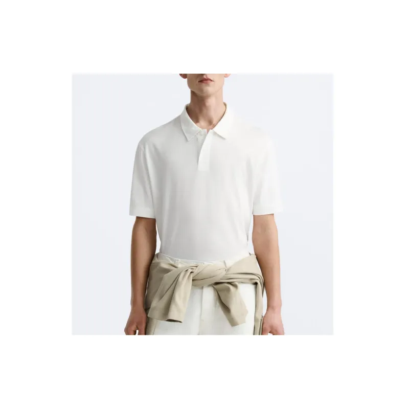 ZARA Polo Shirt Men's Frosted White-4