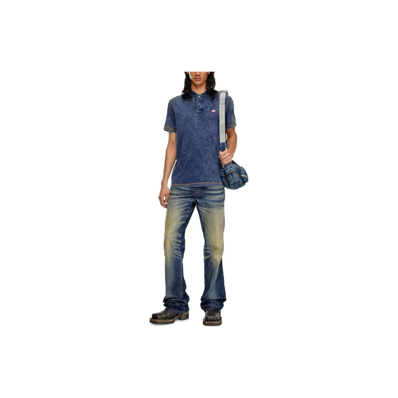 DIESEL T Swind Logo Patch Polo Shirt-1