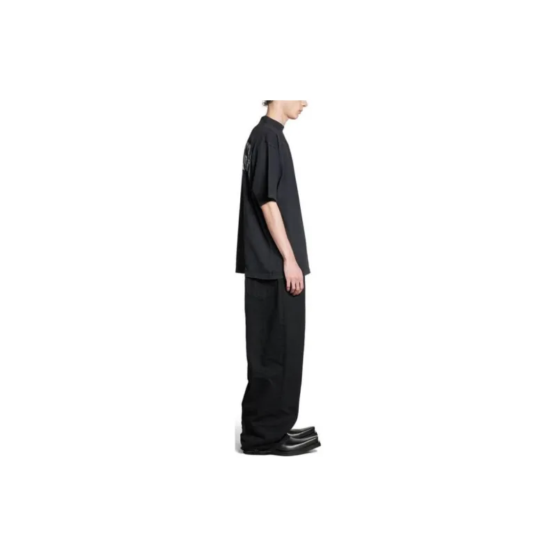Balenciaga Logo Printed Crewneck T Shirt-5
