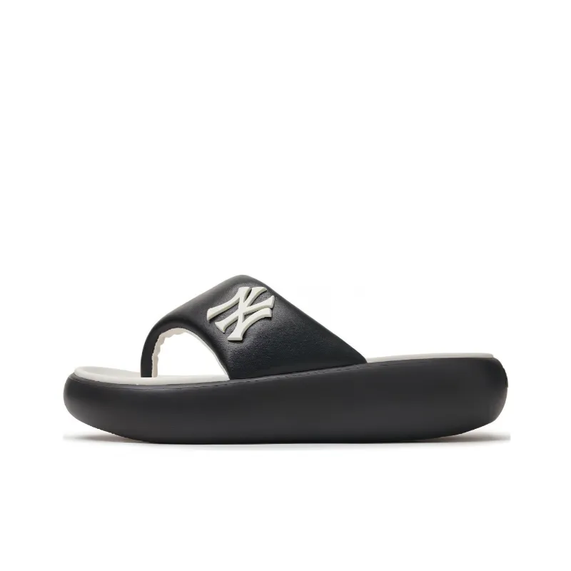 MLB New York Yankees Abrasion Resistant Slip Resistant Flip Flops Unisex Black-0