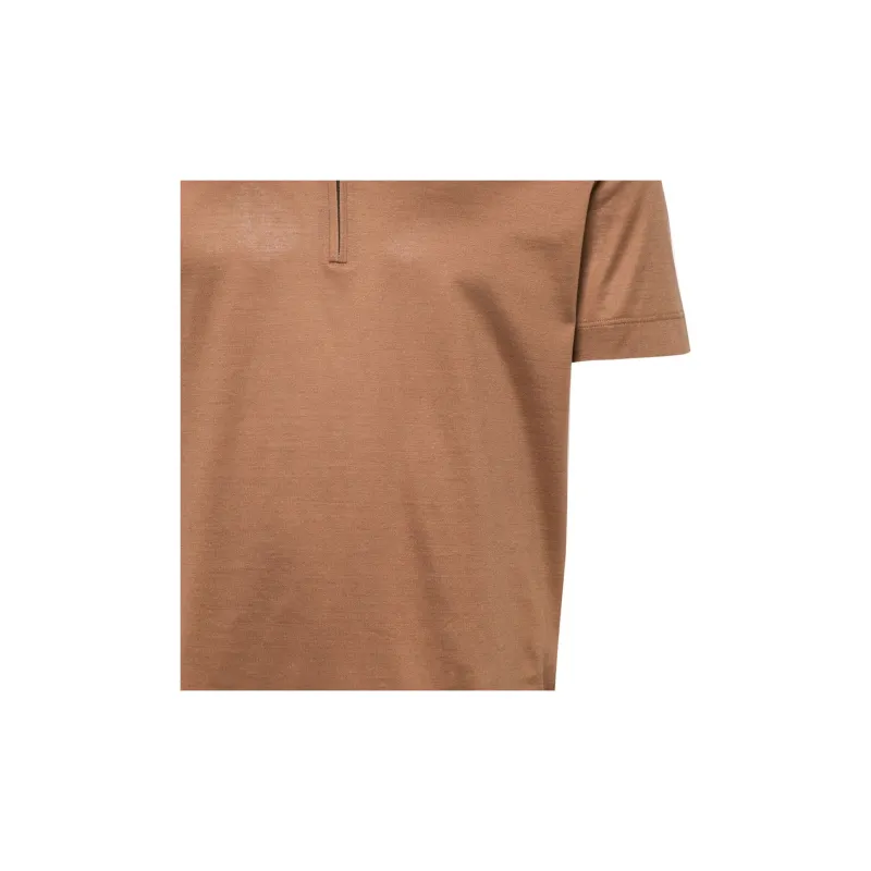 Canali Half zip Jersey Polo Shirt-5
