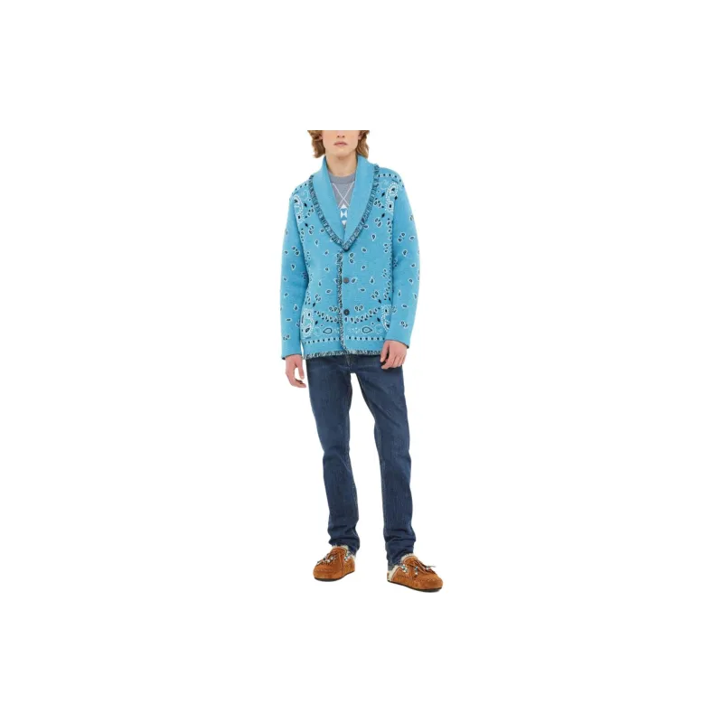 Alanui Bandana Jacquard Fringed Buttoned Cardigan-2