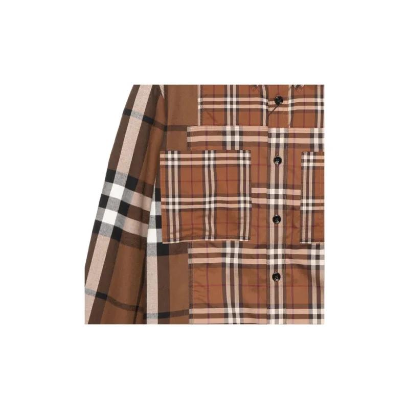 Burberry Check Woven Shirt Brown-4