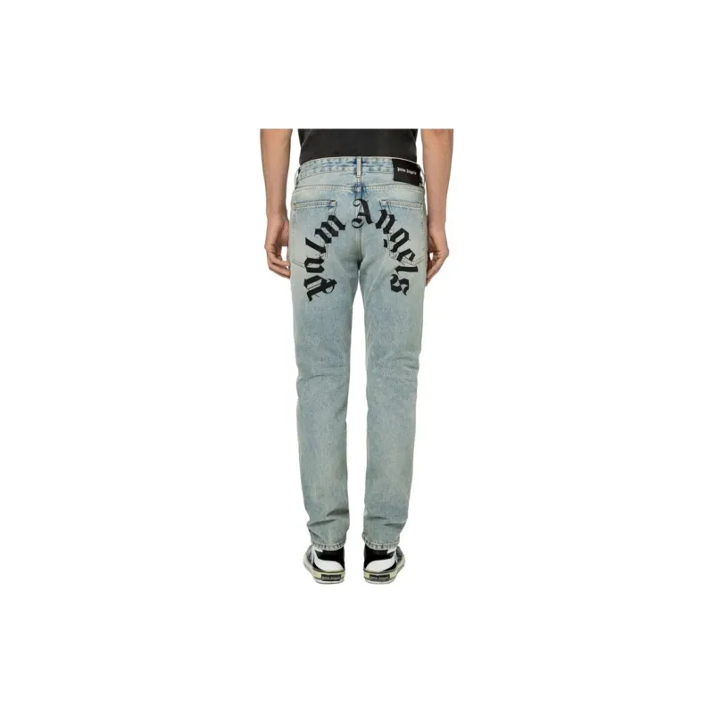 PALM ANGELS Logo Printed Slim Fit Jeans-3