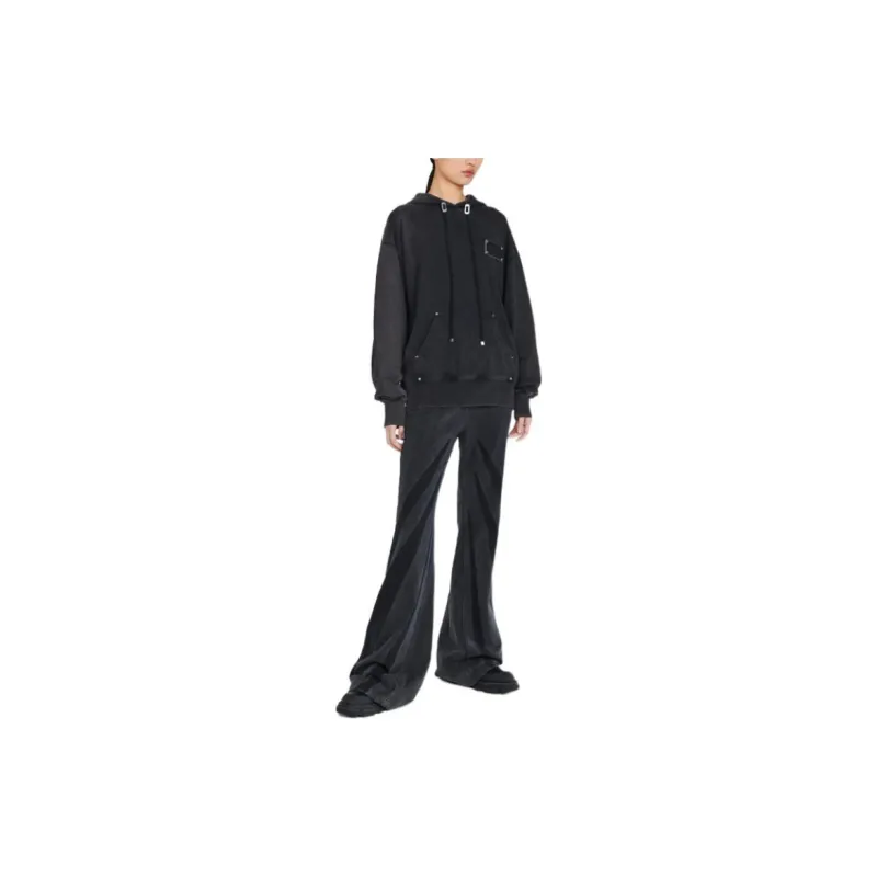 DION LEE SS24 RIVET HOODIE Sweatshirt Unisex WASHED BLACK/Washed Black-2