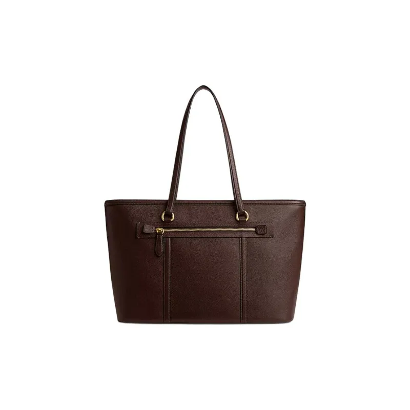 COACH Legacy Pebbled Leather Tote Bag Shopping Bag Handbag Shoulder Bag Women's Maple Leaf Red-2