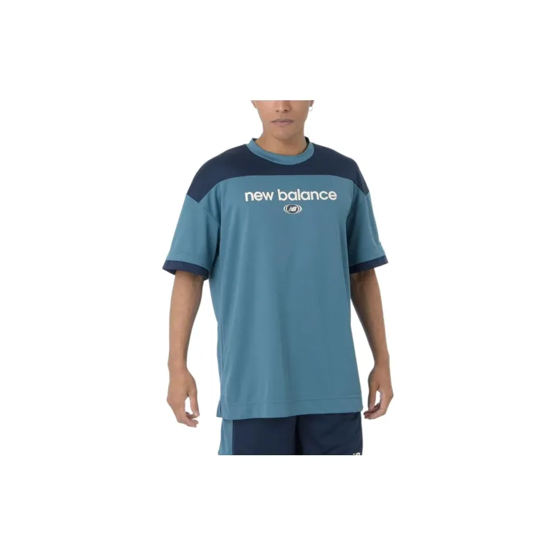 New Balance Linear T Shirt Unisex Blue-2