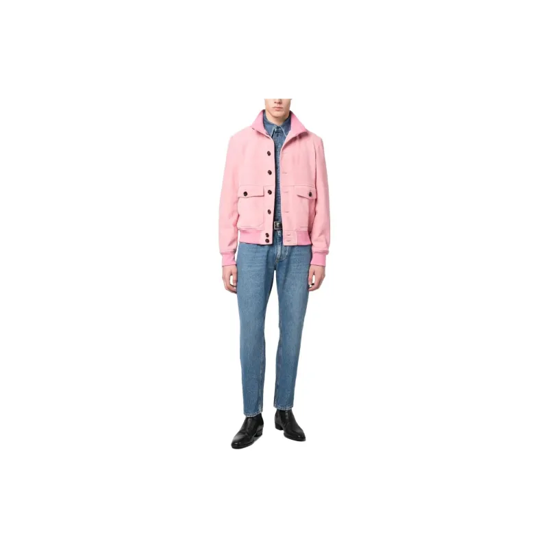 BALLY Button up Leather Bomber Jacket-1
