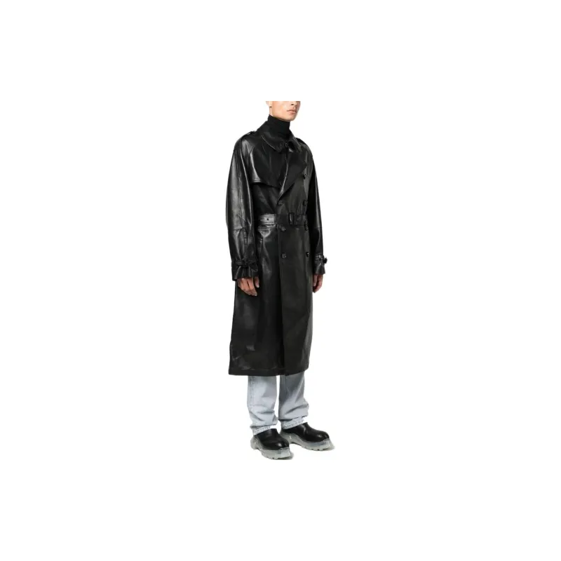 Vetements Leather Jackets Men Black-2