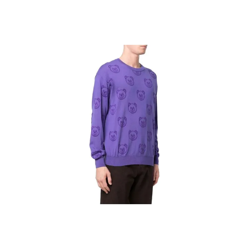 MOSCHINO Sweaters Men Purple-2