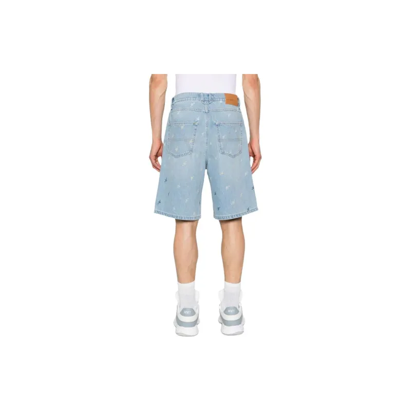 Axel Arigato Miles Logo Printed Denim Bermudsa Shorts-2