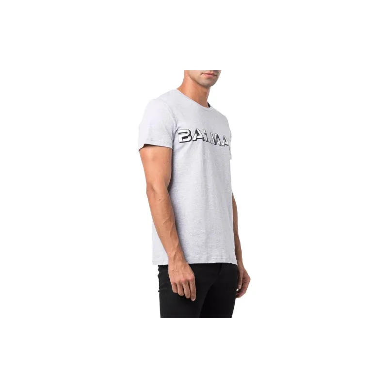 BALMAIN T-Shirts Men Gray-3