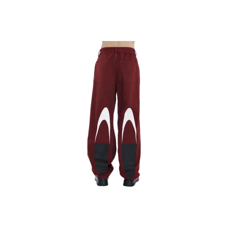 Anomalies Department -a.N.D Jeans Unisex Burgundy-2