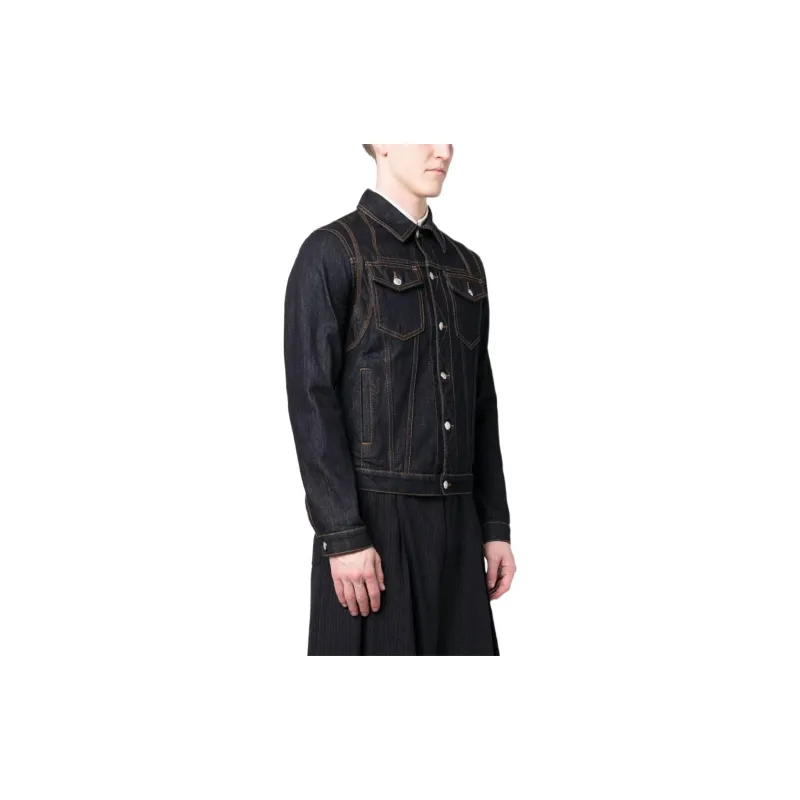 Alexander McQueen Denim Jackets Men Blue-3