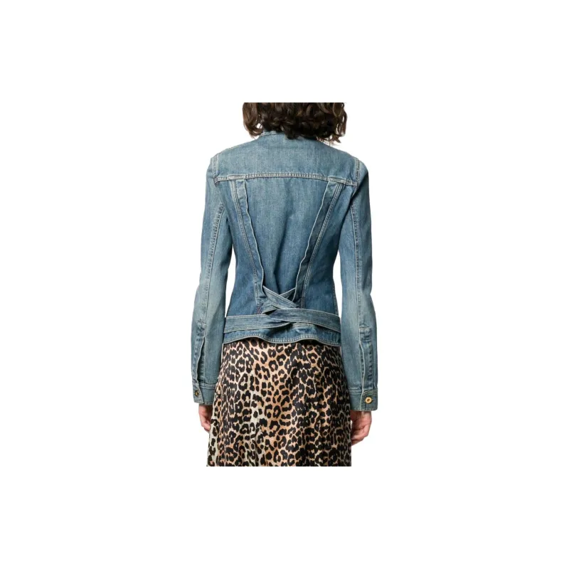 GUCCI Pre Owned Cropped Denim Jacket-2