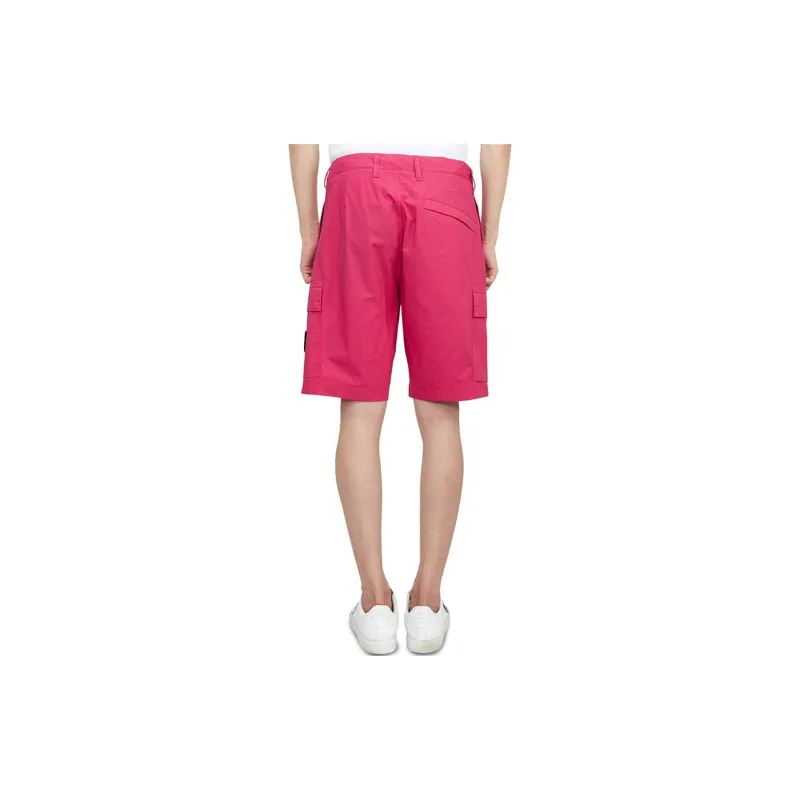 STONE ISLAND Cargo Shorts Men's Magenta-3