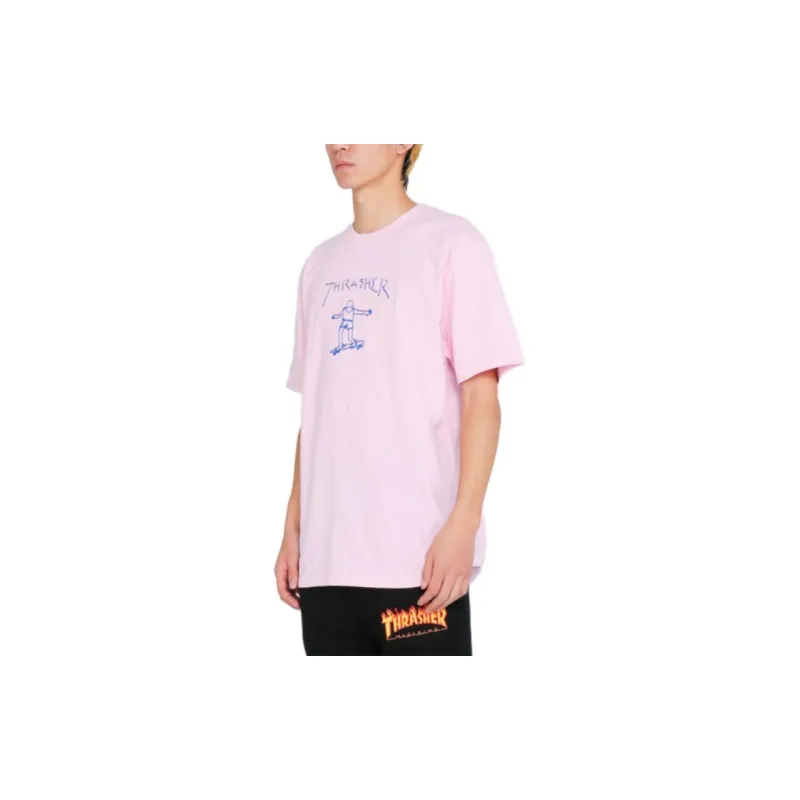 Thrasher T-Shirts Men Pink-2