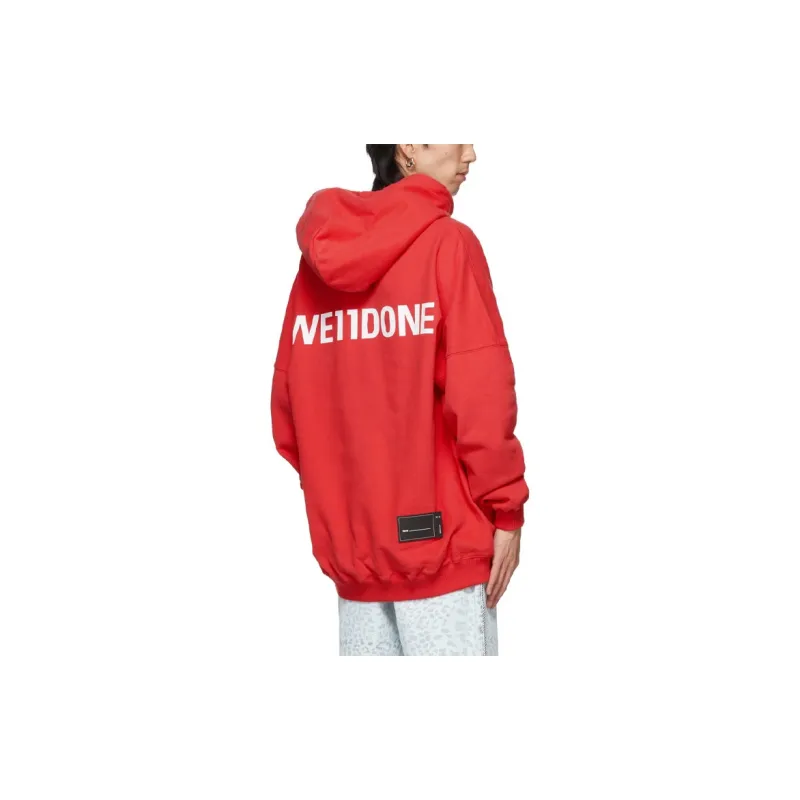 WE11DONE Rear logo Oversized Hoodie-2