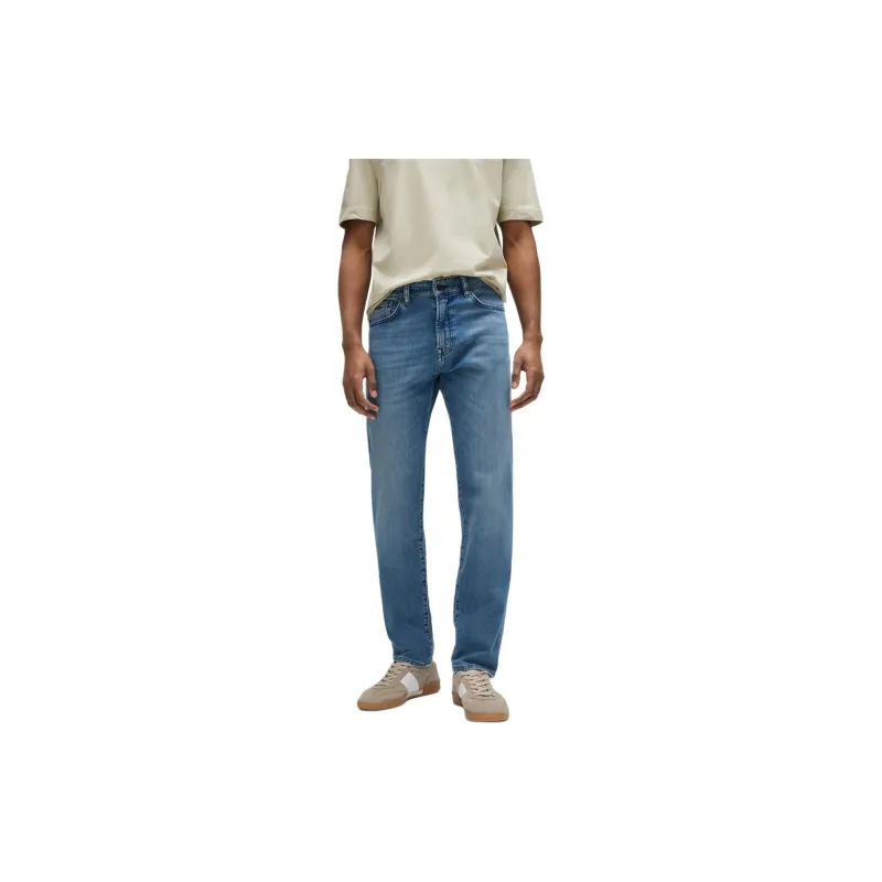 HUGO BOSS Regular-Fit Jeans Comfort-Stretch Denim Jeans Men's Blue-2