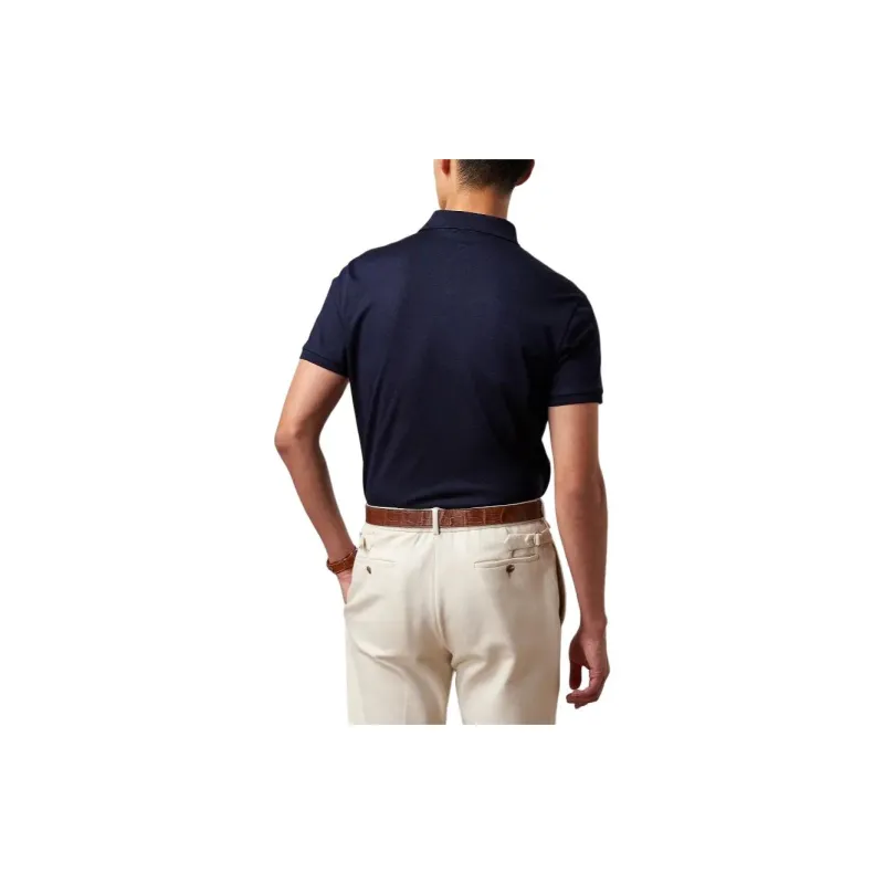 Ralph Lauren Purple Label Custom Slim Fit Polo Bear Polo Shirt Polo Shirt Men's Marine Blue-3