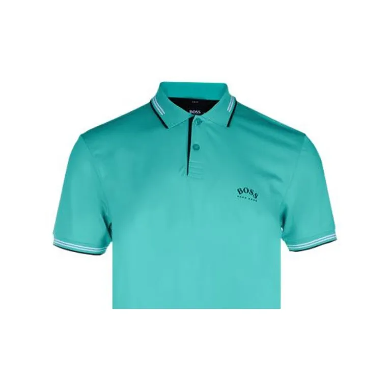 HUGO BOSS Polo Shirts Men Cyan-4