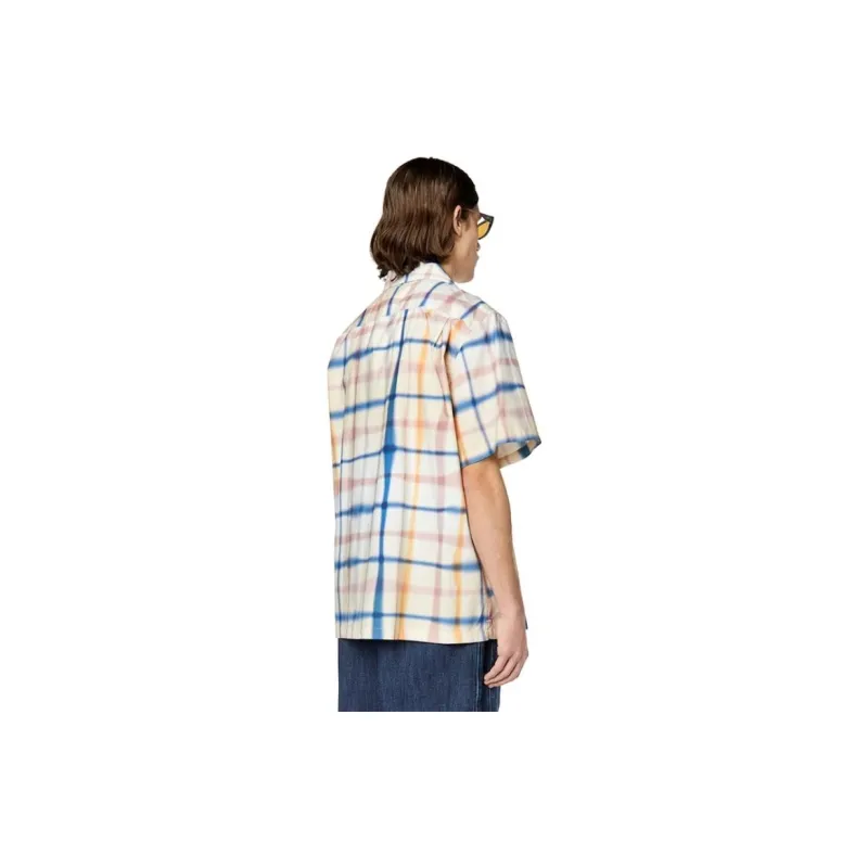 DIESEL Shirts Men White Blue-2