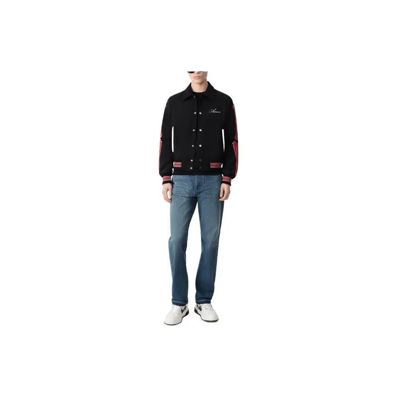 AMIRI Logo Embroidered Bones Bomber Jacket-1